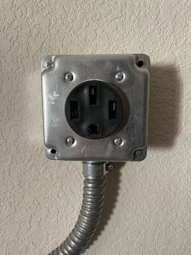 NEMA 14-50 outlet installed for Smart Home Electrical in Hanford
